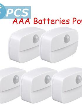 Mini LED Night Lamp Motion Sensor Light Indoor AAA Battery 1