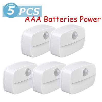 Mini LED Night Lamp Motion Sensor Light Indoor AAA Battery 1