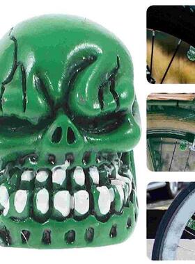 4 Pcs Car Decor Refit Valve Novelty Valves Caps Green Funny