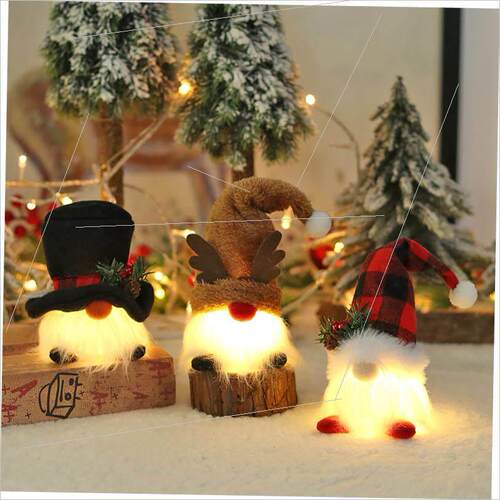Christmas decorations light up doll Christmas tree pendant