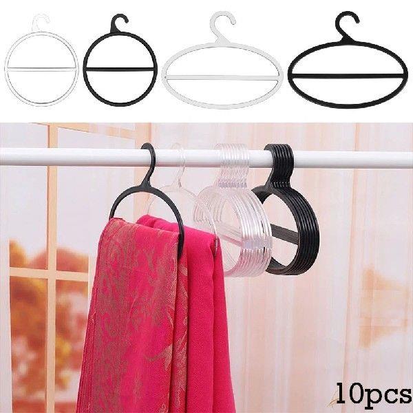10PCS Portable Plastic Closet Organizer Circle Shape Scarf