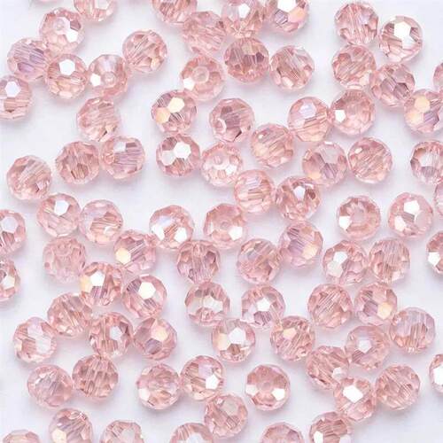 3 4 6 8mm Round Crystal Beads Faceted Colorful Glass Beads L