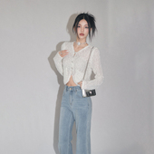 小香女上衣气质闪闪轻薄透气百搭显瘦开衫 DUO秋季 现货 OLIVIA