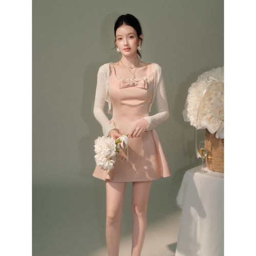 【现货】OLIVIA DUO 肌理针织小开衫2026修身型百搭薄款外套上衣