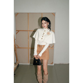 DUO斗篷针织两件套2026春季 新款 斗篷披肩修身 OLIVIA 针织衫 两件套