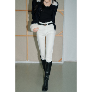 2025年冬季 抓绒弹力牛仔裤 新款 修身 OLIVIA 显瘦纯色保暖长裤 DUO