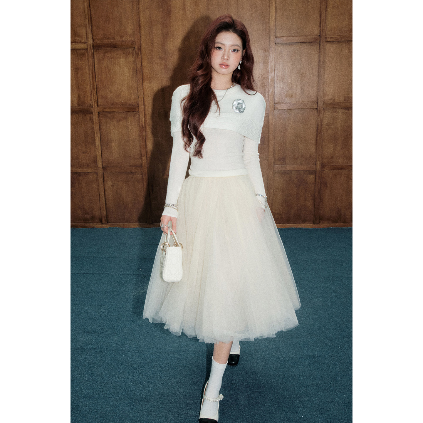 【现货】OLIVIA DUO法式针织两件套冬季千金感修身披肩针织衫套装,女装/女士精品,时尚套装,淘宝优惠券,粉丝福利购,淘宝优惠卷