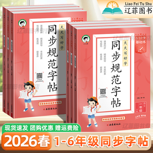 2026春五三同步规范字帖一二三四五六年级下册上册语文人教版教材同步练字帖全国通用楷体小学生硬笔书法专用练字本描红字帖课课练