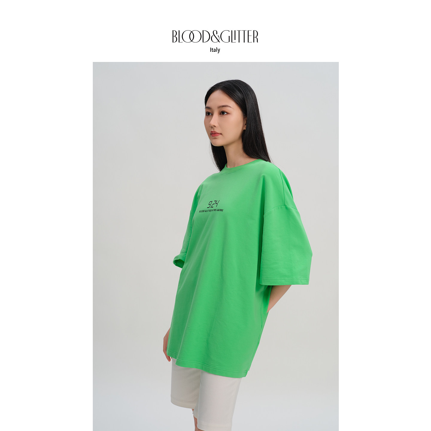 blood&glitter/璞德格骊短袖t恤女夏2025新款宽松韩版设计感上衣