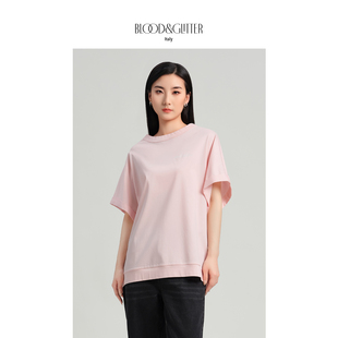 blood&glitter/璞德格骊短袖t恤女夏2025新款宽松韩版高级感上衣