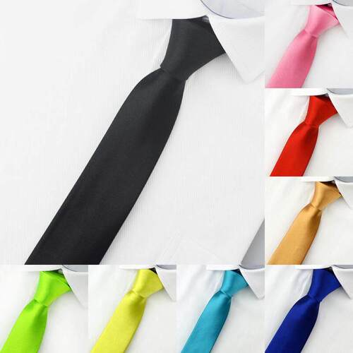 narrow black tie for men 5cm casual arrow skinny red ne