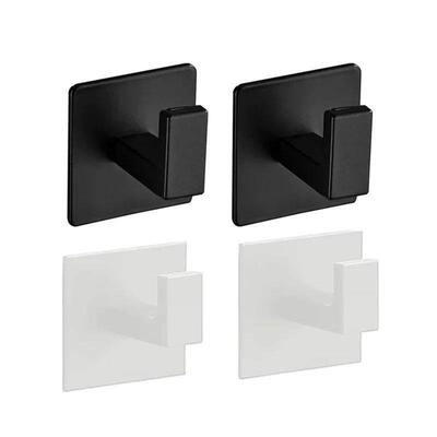 1-4pcs Strong Adhesive Wall Hook Sticker Hanging Coat Rack C