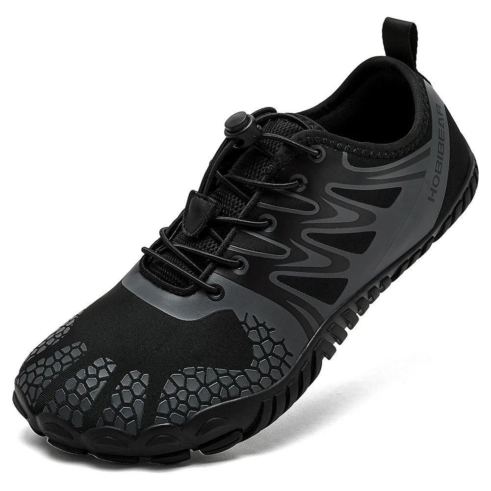 Wide Toe Barefoot Shoes for Unisex Artificial Leather Outdoo