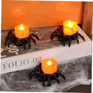 Halloween Decorations LED Candle Light Plastic Spider Pumpki