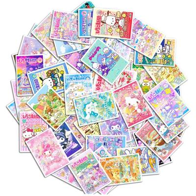 50Pcs Kawaii Poster Sanrio Stickers Kuromi My Melody Cinnamo