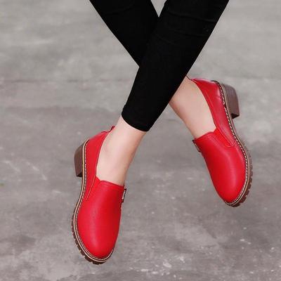 Women Flat Lace-Up Oxford Shoes Soft Leather Sneakers Low Me