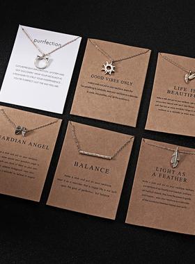 Gold Color Key Circle Necklace For Women fashion couple gift