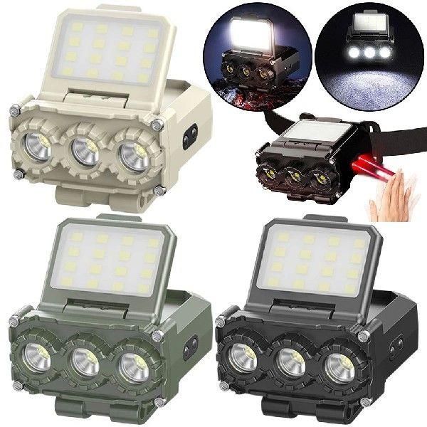 LED Mini Cap Clip Light 700Lumens 1Induction Headlamp 7