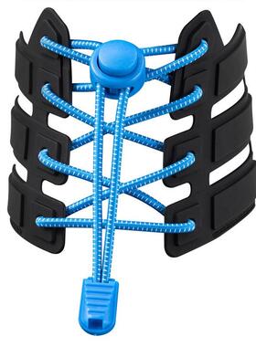 No Tie Shoelaces 1 Second Fast Round Plastic Lock Elastic Sh