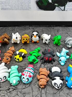 21Pcs Random 3D Printed Cute Small Creative Animal Figures