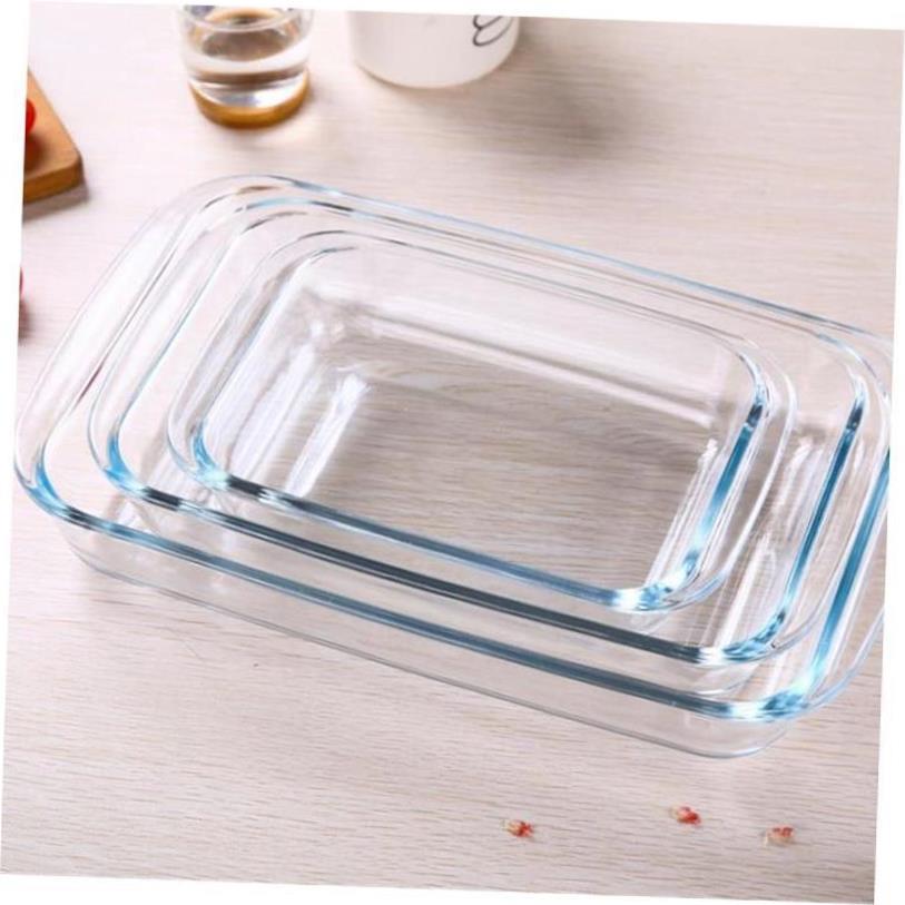 tempered glass dish microwave oven pan risotto dish rectan