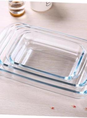 tempered glass dish microwave oven pan risotto dish rectan