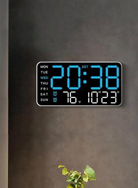Large Digital Wall Clock Week Date Temperature Display Voice