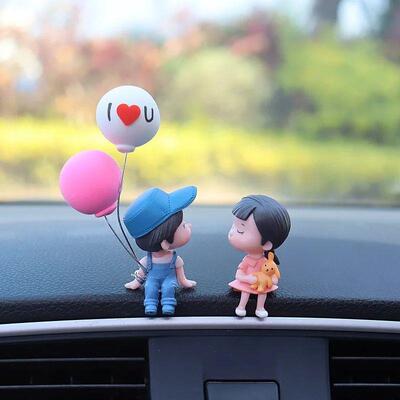 Car Accessories Cute Cartoon Couples Action Figure Figurines