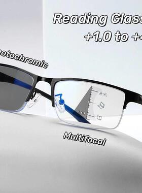 Progressive Multifocal Photochromic Reading Glasses Anti-blu