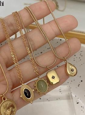 New Vintage Water Drop Star Round Bear Oval Pendant Necklace