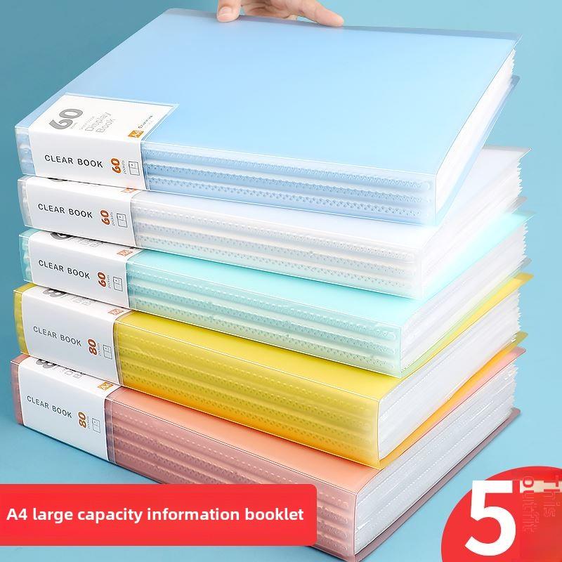 a4 clear book poster art holder file binder透明资料册文件夹