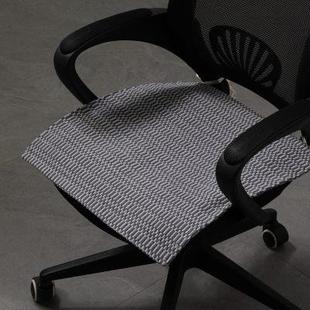通用防滑亚麻北欧办公室电脑椅屁垫单人久坐垫子 棉麻坐垫椅垫四季