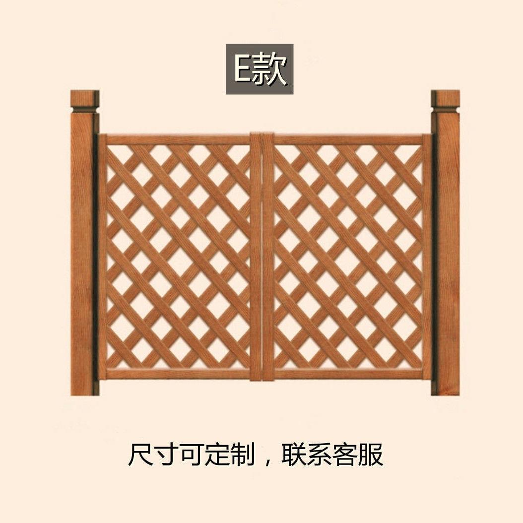 栅栏门碳化防腐木围栏户外庭院围墙院子篱笆隔离护栏花园木门定制