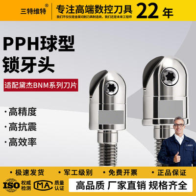 黛杰款PPH抗震锁牙式螺纹头BNM同款半圆精铣球刀片BNM-160钨钢杆