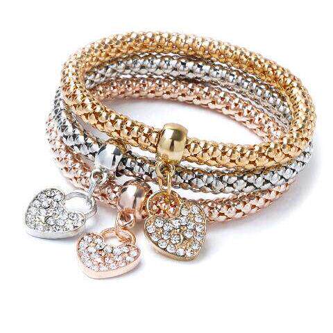 2025 fashion hand catenary 3pcs bracelet women jewelry party