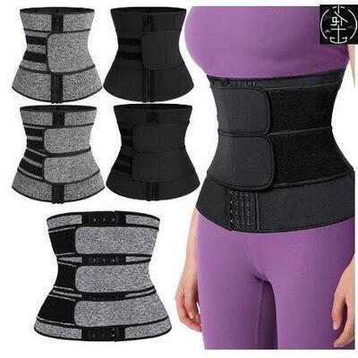 Plus Size Waist Trainer Corset Sport Girdle Double Belt Faja