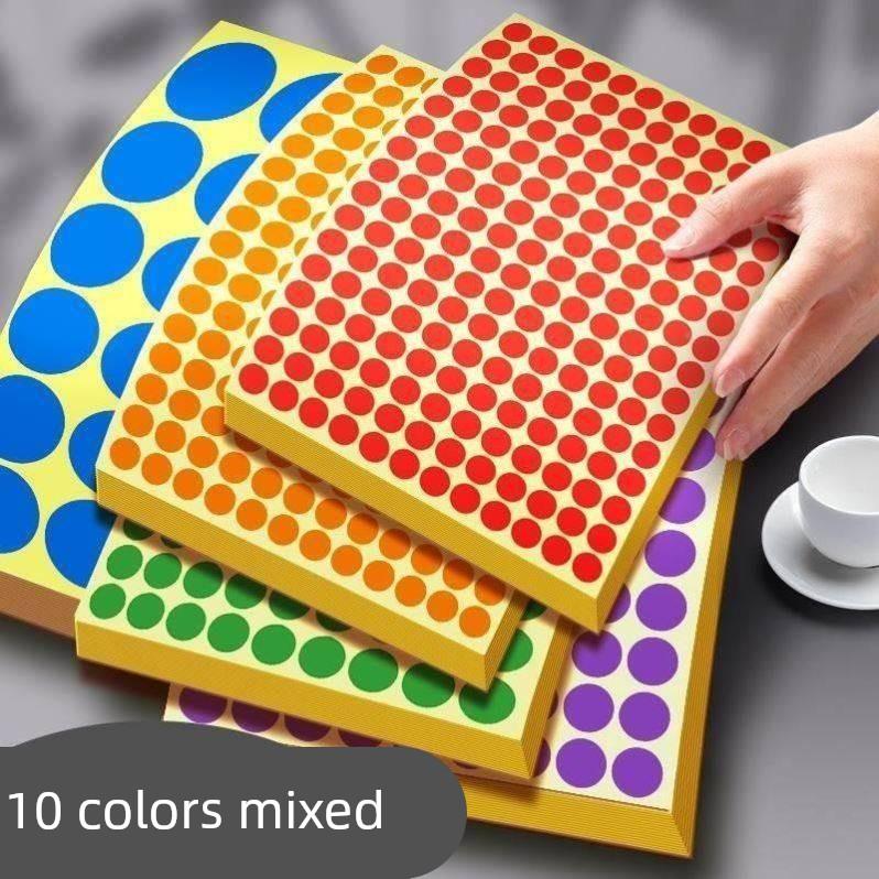 Color dot stickers round sticker round the non-drying label