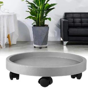 Round Tray Plant Trolley Flower Pot Stand With Wheel