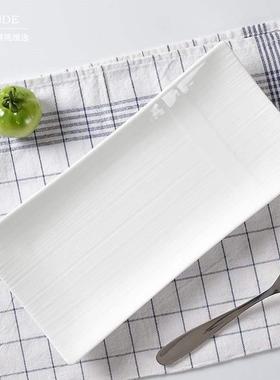 White ceramic rectangular Plates Restaurant creative
