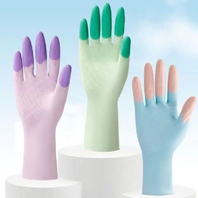 New Extended Rubber Latex Gloves Thickened Durable Kitchen