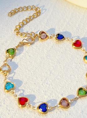 Colored Love Bracelet Personalized Heart shaped Bracelet手环