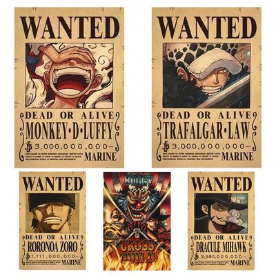 New Anime One Piece Luffy 3 Billion Bounty Wanted Posters Fo