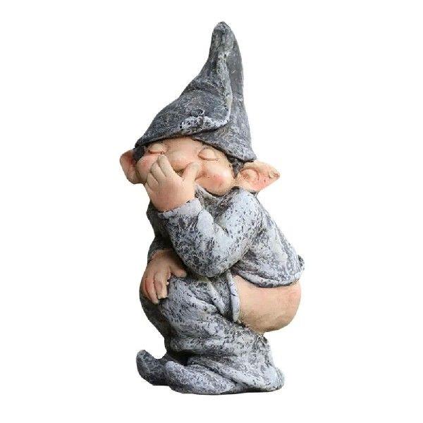 Funny Character Little Boy Outdoor Statue Resin Cute Garden