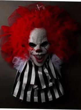 Halloween Terror Clown Wreath Door Wall Hanging Wreath Decor