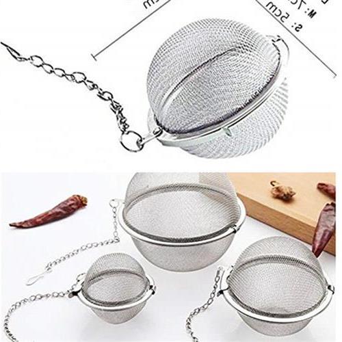 Mesh Tea Ball Infuser Strainers不锈钢茶球过滤网球器煲汤料包