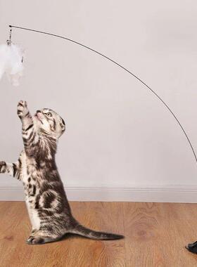 Interactive Cat Toy Handfree Cat Stick Playing Kitten Playin