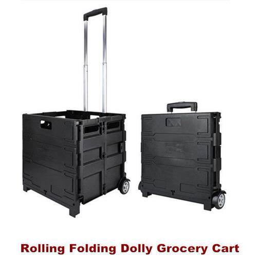 Rolling Folding Dolly Grocery Cart Collapsible Shopping Cart
