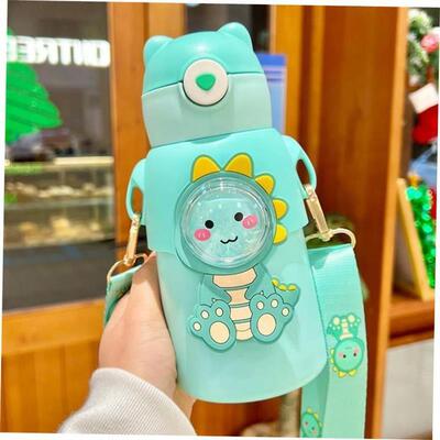 520ML Kids Water Bottle with Straw for Children Girls School