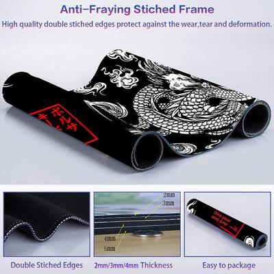 Dragon Mouse Pad Black and White Deskmat Playmat Laptop