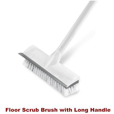 Floor Scrub Brush Cleaning Bathroom Kitchen Long Handle